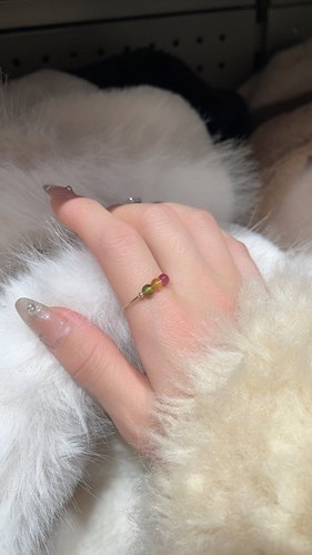 周多吉戒指不褪色天然水晶碧玺