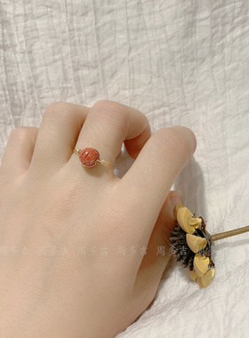 天然帝王朱砂戒指轻奢女