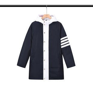 TB BROWIN新款冬季新款四条杠带呢里长款羽绒服任达华同款