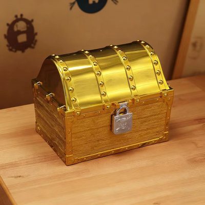 儿童玩具大宝箱海盗寻宝藏游戏道具宝石金币收纳盒子舞台演出装饰