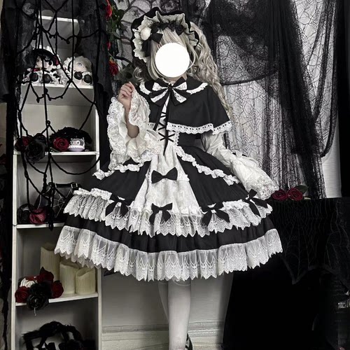 定金lolita原创玩偶密语doll感甜系JSK斗篷洋装萌款洛丽塔连衣裙