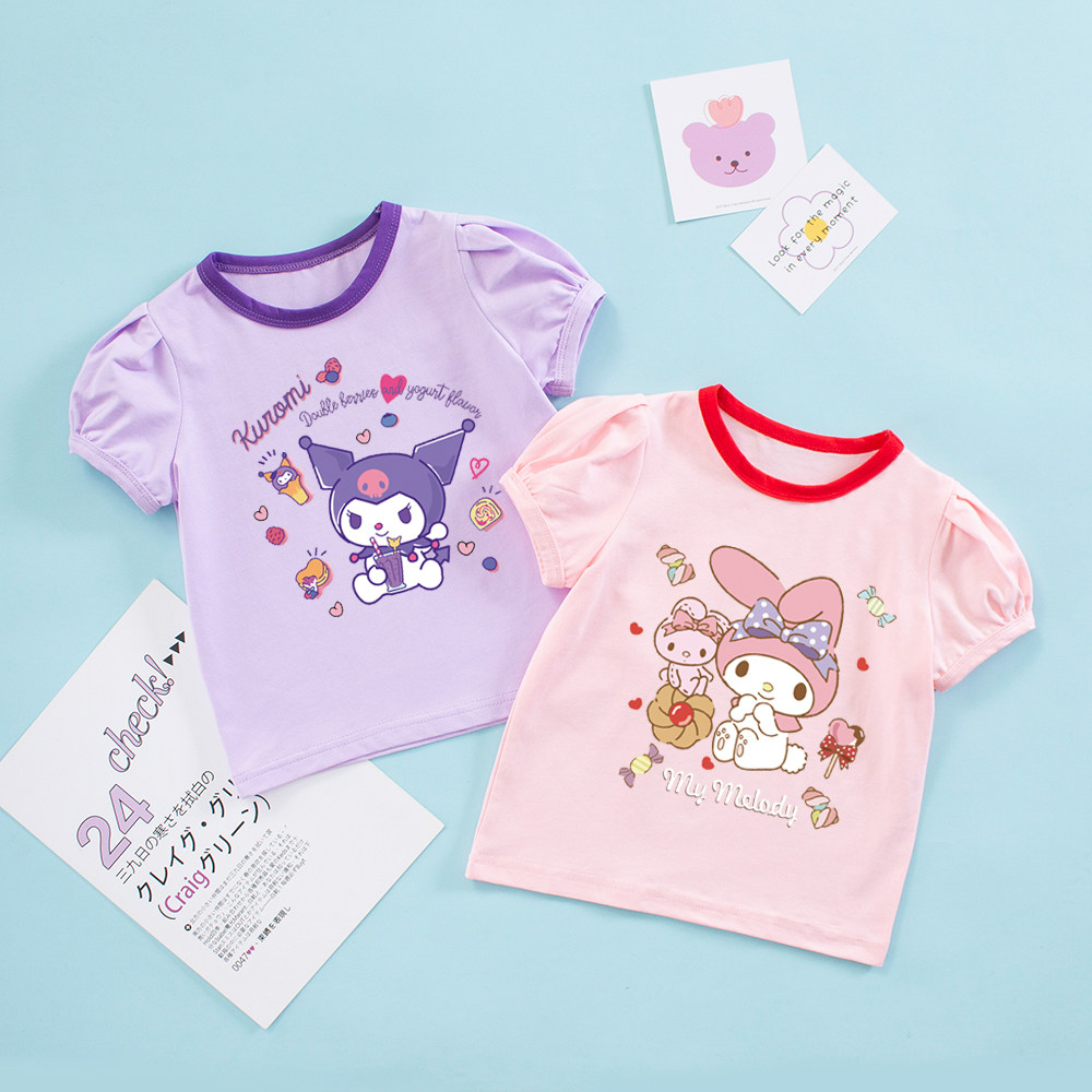 女童夏季短袖T恤库洛米衣服女孩美乐蒂儿童洋气时髦纯棉半袖夏装,童装/婴儿装/亲子装,T恤,淘宝优惠券,粉丝福利购,淘宝优惠卷