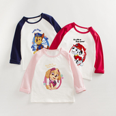卡通T恤2025秋季 新款 男童女童汪汪队衣服宝宝打底衫 童装 长袖 上衣