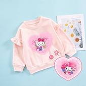 女童hellokitty亮片卫衣春秋款 宝宝猫咪变色衣服洋气儿童翻转上衣