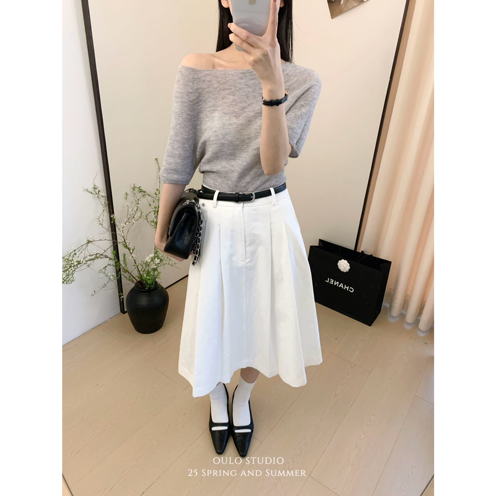 搭显瘦套头针织衫（含100%羊毛）  91771#  LLC