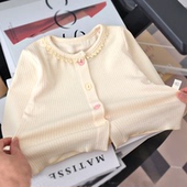 2026新款 薄款 洋气时髦宝宝上衣长袖 婴幼儿开衫 韩版 女童外套春秋款