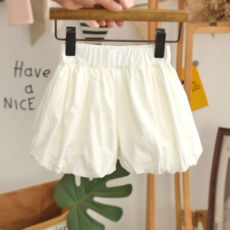 女童南瓜裤夏季薄款纯棉外穿童装宝宝花苞裤休闲儿童短裤婴儿裙裤