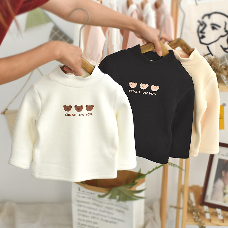 儿童打底衫一体绒卡通高领加绒加厚婴儿上衣洋气保暖女童宝宝t恤,童装/婴儿装/亲子装,T恤,淘宝优惠券,粉丝福利购,淘宝优惠卷