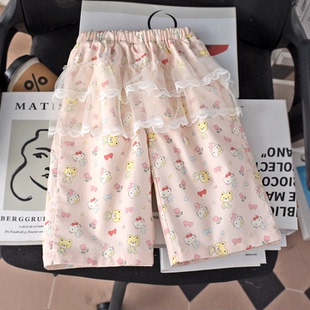 女童休闲裤韩版外穿春秋款薄款儿童宝宝裤子春装公主纯棉婴儿长裤