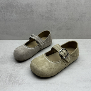 撤柜处理断码女鞋2026春款百搭复古魔术贴内增高勃肯鞋浅口女单鞋