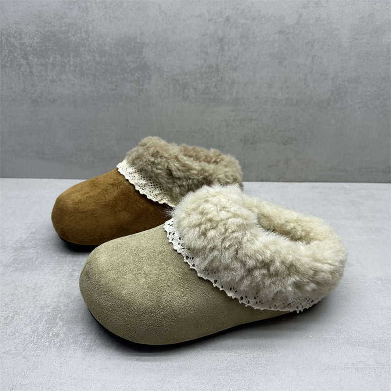 断码冬季加绒内增高女款勃肯拖鞋