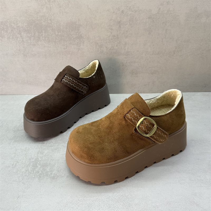 断码女款增高厚底加绒保暖勃肯鞋