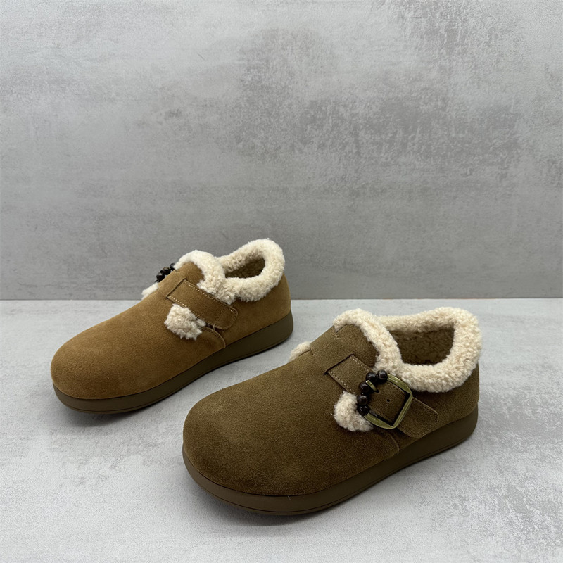 断码处理2025秋季新款真皮女鞋磨砂皮加绒勃肯鞋百搭休闲平底棉鞋,女鞋,勃肯鞋/软木鞋,淘宝优惠券,粉丝福利购,淘宝优惠卷