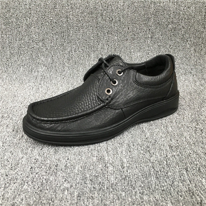 清仓处理断码真皮男鞋2019春款舒适系带休闲厚底男士商务百搭皮鞋