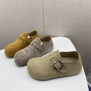 撤柜处理断码女鞋2026春款勃肯鞋内增高一脚蹬圆头复古风懒人单鞋