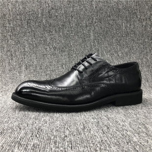 工厂处理秋季新款真皮断码男鞋头层牛皮时尚商务低跟舒适工作鞋男