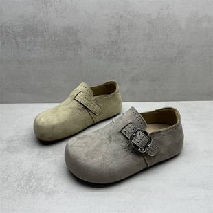 撤柜处理断码女鞋2026春款勃肯鞋内增高复古风一脚蹬圆头懒人单鞋