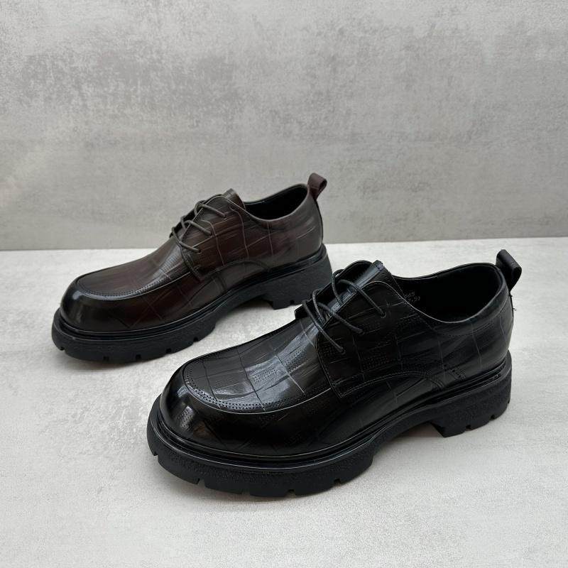 2025春季新款真皮男鞋商务正装系带厚底耐磨英伦大头皮鞋男士单鞋,流行男鞋,正装皮鞋,淘宝优惠券,粉丝福利购,淘宝优惠卷