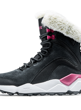 【清仓】rax登山雪地靴女鞋秋冬反毛皮雪地靴加绒保暖休闲大棉鞋