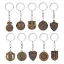 足球队徽青铜钥匙扣锌合金属材质皇马曼城巴塞尤文切尔西挂件