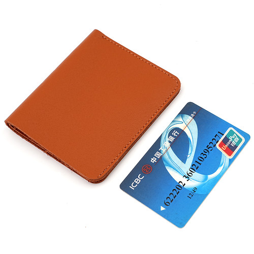 头层牛皮男女通用超薄卡包小财布