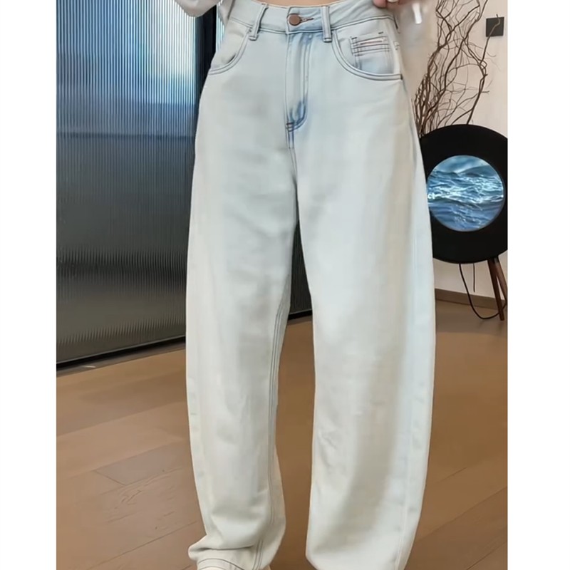 天丝弯刀裤女夏季薄款2024年新款牛仔裤爆款阔腿裤显瘦窄版香蕉裤