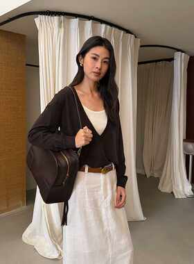EVERTRUE 羊毛2026秋冬韩版V领针织毛衣女装长袖套头外套35348