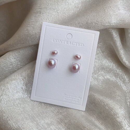 天然淡水珍珠999纯银耳钉