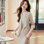 女 高级感气质女神范西服连衣裙套装 高端小西装 外套女春秋2025新款