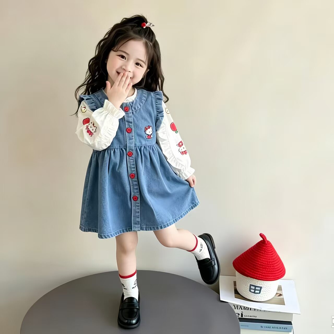 2026秋季新款女童牛仔裙套装童装洋气女宝宝秋款两件套儿童衣服