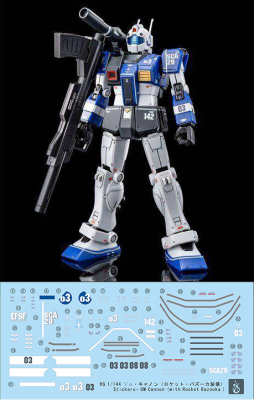 现货特价 炎水贴 HG GTO 1/144 吉姆加农 宇宙突击式样 荧光水贴