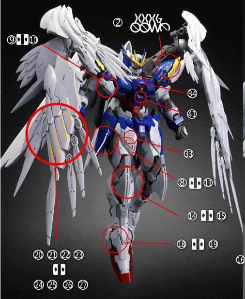 现货特价 雪焰工作室-HIRM 零式飞翼 高达拼装模型 专用水贴 贴纸