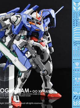 特价 炎水贴 GHOST版 MG 1/100 限定 00强化 XN Raiser 00R 荧光