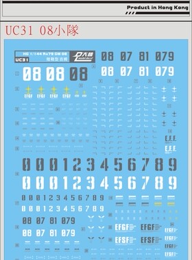 [DL]大林 达人水贴 HG 1/144 UC31 08小队 吉姆 陆战型 狙击吉姆