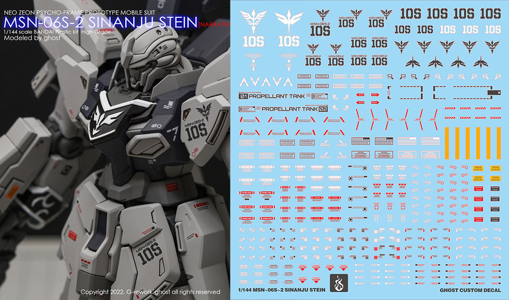 现货特价 炎 HGUC217 新安洲 原型机 原石 NT VER 高清 荧光 水贴