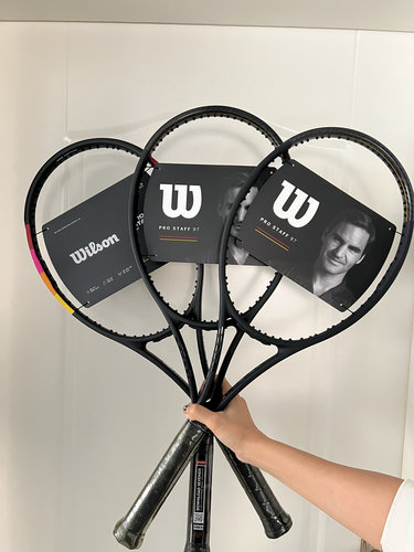 正品Wilson威尔胜Pro Staff V13小黑拍费德勒威尔逊专业网球拍