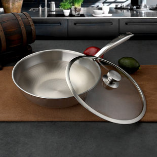 caseten钛炒锅炒菜锅具无涂层少油烟比不锈钢的更安全健康
