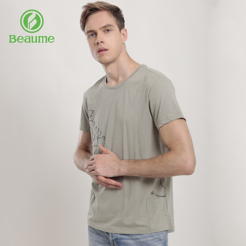 Beaume短袖圆领T恤印花logo百搭