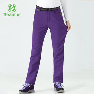 Beaume软壳裤男女款秋冬三防加绒保暖户外运动休闲徒步登山抓绒裤