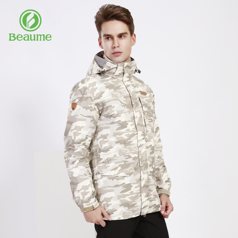 Beaume宝美单层冲锋衣迷彩印花男女收腰显瘦秋冬防风单夹克外套上