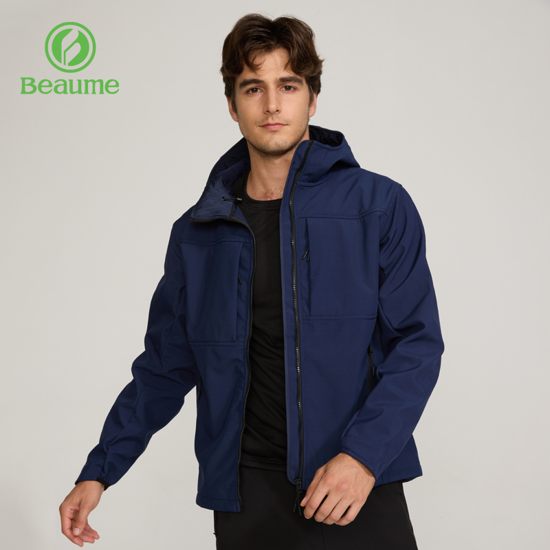 Beaume软壳外套男秋冬加绒保暖