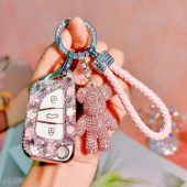 钥匙包铁将军女镶钻包扣时尚 KD折叠款 钥匙套改装 后配VVDI刀锋改装