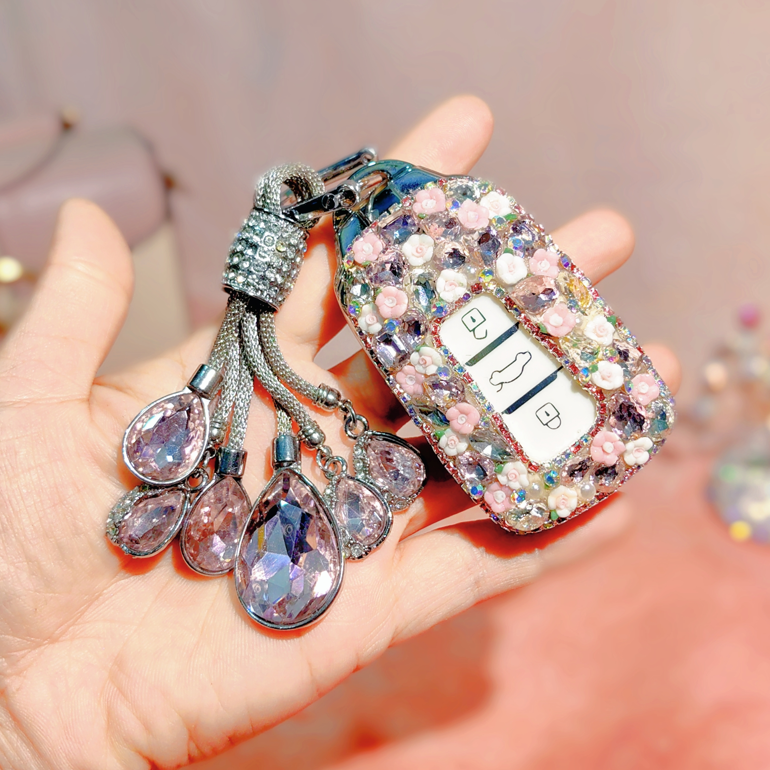 适用东风风神奕炫max钥匙套ax7pro高档扣奕炫GS奕炫EV包壳女镶钻