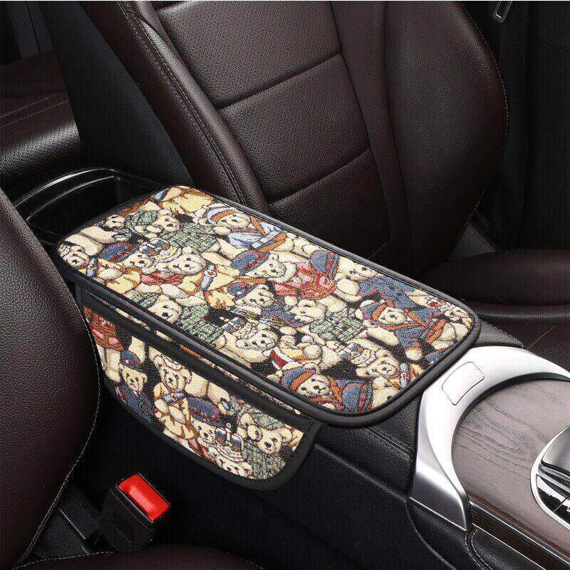 创意汽车扶手箱垫子装饰扶手套韩国男女通用车内用品