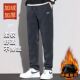 宽松长裤 冬季 直筒新 男士 百搭大码 加绒加厚博奥绒休闲裤 束脚保暖裤