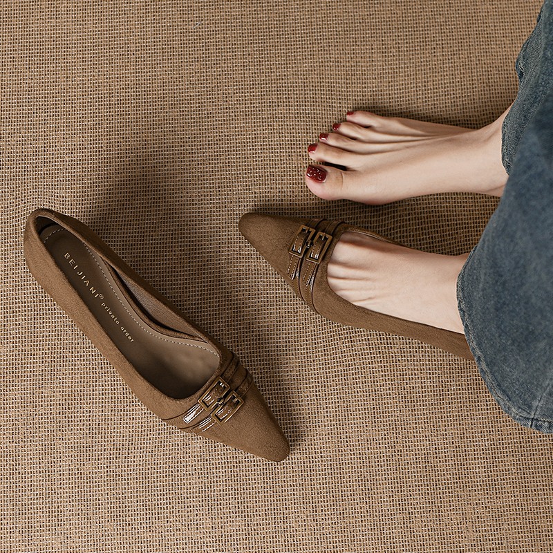 羊皮绝美法式尖头高跟鞋