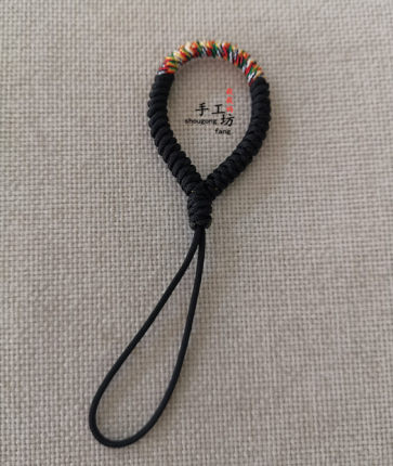 毅妈原创双拼色粗款纯手工编织九乘金刚结手机耳机挂绳指环扣多色