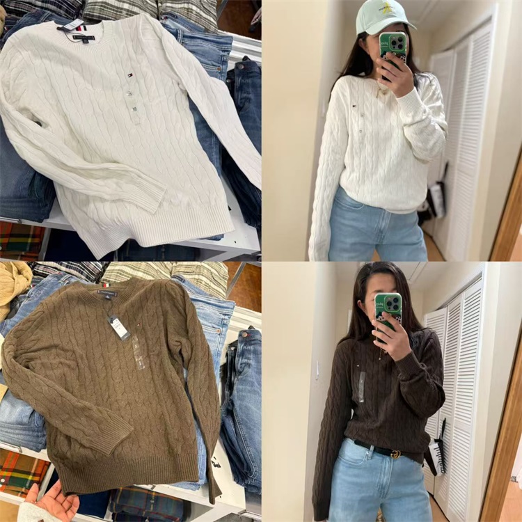 YANYAN美国直邮代购 Tommy男士经典款麻花毛衣套头圆领休闲针织衫