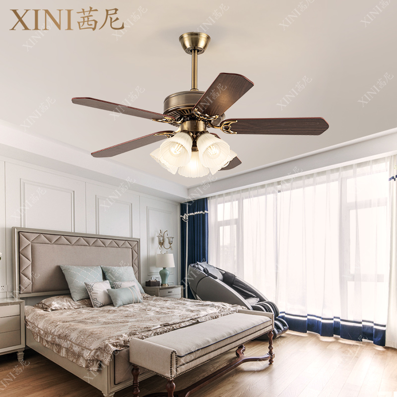 法式全铜风扇灯简约餐厅吊扇灯