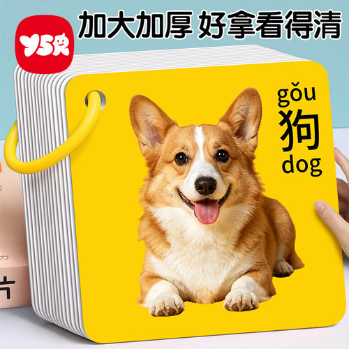 早教认知卡片宝宝识物动物闪卡